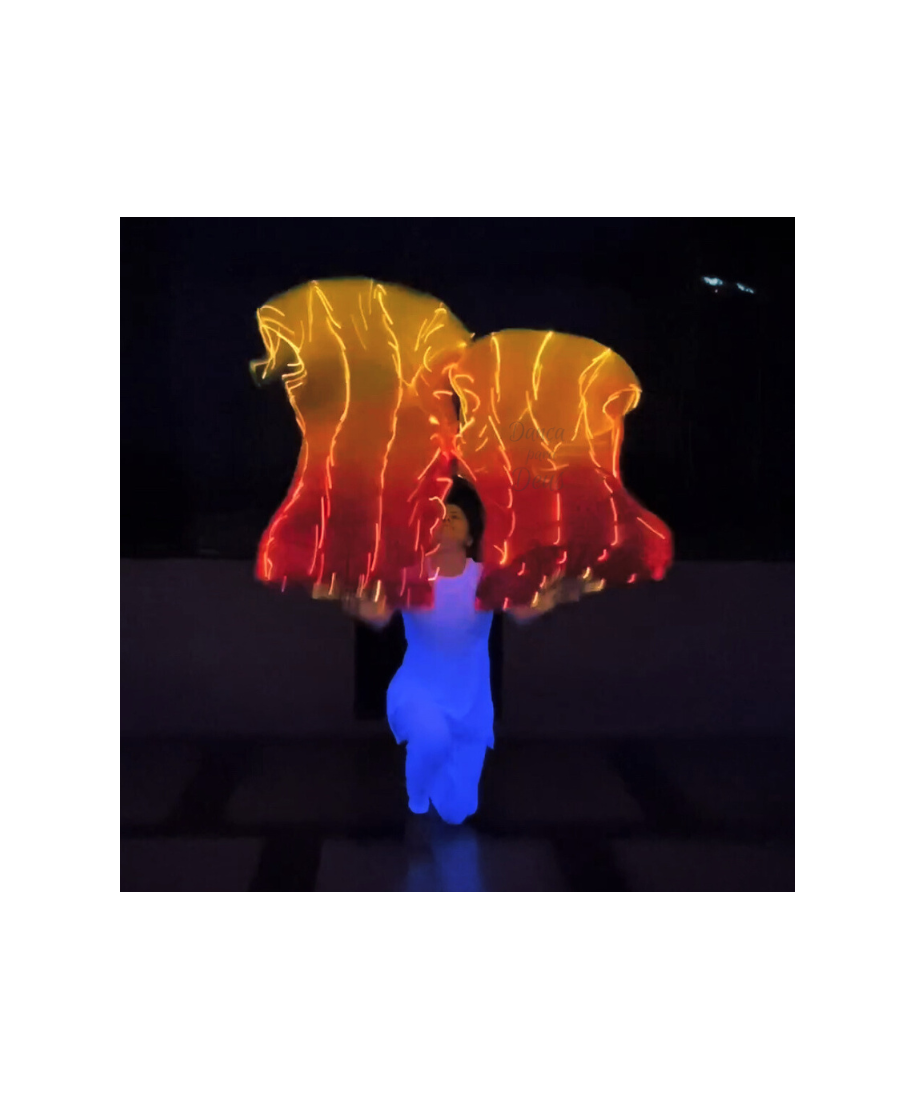 Fan Véu Leque LED Luz Pisca  - Loja Dança para Deus