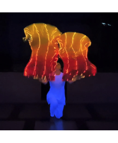 Fan Véu Leque LED Luz Pisca  - Loja Dança para Deus